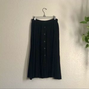 American Apparel Button Front Midi Skirt